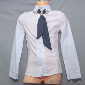 d10-1631 Школьная блузка для девочки, длинный рукав, 32-40, 1 пачка (5 шт)