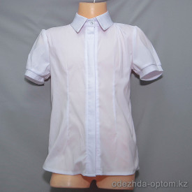 d10-1633 Школьная блузка для девочки, короткий рукав, 32-40, 1 пачка (5 шт)