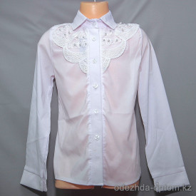 d10-1646 Школьная блузка для девочки, длинный рукав, 32-40, 1 пачка (5 шт)