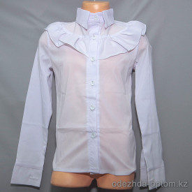 d10-1648 Школьная блузка для девочки, длинный рукав, 32-40, 1 пачка (5 шт)