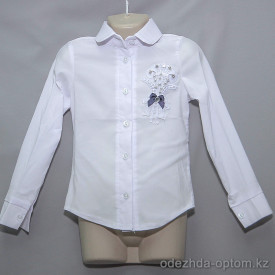 d10-1655 Школьная блузка для девочки, длинный рукав, 32-40, 1 пачка (5 шт)