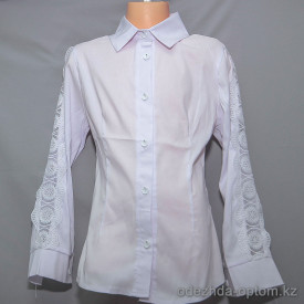 d10-1659 Школьная блузка для девочки, длинный рукав, 36-44, 1 пачка (5 шт)