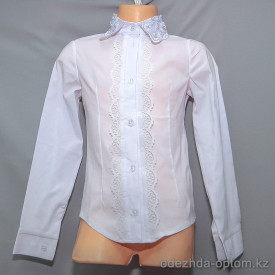d10-1662 Школьная блузка для девочки, длинный рукав, 32-40, 1 пачка (5 шт)