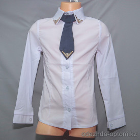 d10-1668 Школьная блузка для девочки, длинный рукав, 32-40, 1 пачка (5 шт)