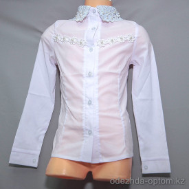 d10-1670 Школьная блузка для девочки, длинный рукав, 32-40, 1 пачка (5 шт)