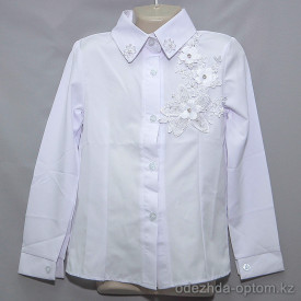 d10-1672 Школьная блузка для девочки, длинный рукав, 32-40, 1 пачка (5 шт)