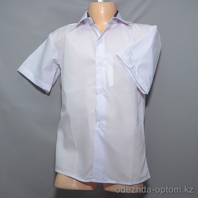 d10-1694 Школьная рубашка для мальчика, короткий рукав, 30-37, 1 пачка (10 шт)