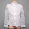 d10-2238 Школьная блузка для девочки, длинный рукав, 32-40, 1 пачка (5 шт)