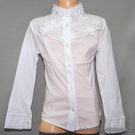 d10-2245 Школьная блузка для девочки, длинный рукав, 32-40, 1 пачка (5 шт)