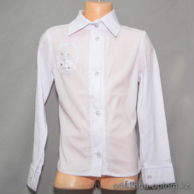 d10-2250 Школьная блузка для девочки, длинный рукав, 32-42, 1 пачка (6 шт)