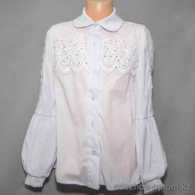 d10-2255 Школьная блузка для девочки, длинный рукав, 32-40, 1 пачка (5 шт)