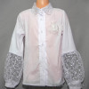 d10-2258 Школьная блузка для девочки, длинный рукав, 32-40, 1 пачка (5 шт)