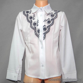 d10-2259 Школьная блузка для девочки, длинный рукав, 32-40, 1 пачка (5 шт)